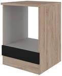 Herdumbauschrank Capri schwarz matt B/H/T: ca. 60x85x60 cm