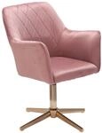Drehstuhl rosa gold Stoff Eisen