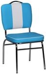 Stuhl blau wei&szlig; Kunstleder Kunstleder B/H/T: ca. 47x90x45 cm