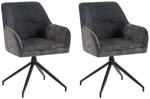 Stuhl JACKY 2er-Set anthrazit B/H/T: ca. 62x87x56 cm