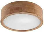 Lamkur Deckenleuchte Eveline Eiche Glas Holz H/L: ca. 8x27 cm E27 1 Brennstellen