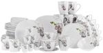 CreaTable Kombiservice Square Orchidee wei&szlig; Porzellan 62 tlg.