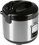 GOURMETmaxx Reiskocher schwarz silber B/H/L: ca. 23,6x25,2x23,2 cm