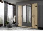Kleiderschrank Cork Graphit Plankeneiche Nachbildung B/H/T: ca. 180x199x58 cm
