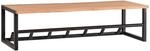 Wandgarderobe natur schwarz pulverbeschichtet B/H/T: ca. 80x33x22 cm