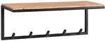 Wandgarderobe natur schwarz pulverbeschichtet B/H/T: ca. 70x27x30 cm