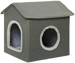 PawHut Katzenhaus grau PVC B/H/L: ca. 43,5x40,5x39 cm