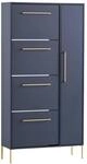 Schuhschrank Kent dunkelblau B/H/T: ca. 88,4x174,2x30 cm