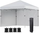 Outsunny Faltpavillon hellgrau Stahl B/H/L: ca. 297x274x297 cm