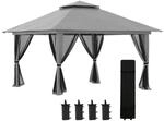 Outsunny Faltpavillon dunkelgrau Stoff B/H/L: ca. 392x283x392 cm