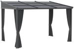 Outsunny Pergola mit Schiebeelementen grau Polyester B/H/L: ca. 255x242x365 cm