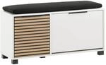 Schuhbank Loft wei&szlig; matt B/H/T: ca. 98,4x47,2x33,05 cm