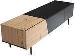 Lowboard schwarz Eiche Optik B/H/T: ca. 150x40x40 cm