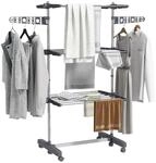 HOMCOM W&auml;schest&auml;nder grau Edelstahl B/H/L: ca. 55x142x152 cm