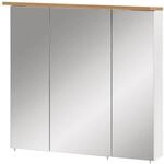Spiegelschrank Padua grau Eiche Landhaus Nachbildung B/H/T: ca. 70,5x72,3x157,5 cm
