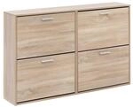 Schuhschrank Eiche Sonoma Nachbildung silber B/H/T: ca. 120x81x24 cm
