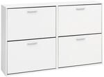Schuhschrank wei&szlig; wei&szlig; B/H/T: ca. 120x81x24 cm