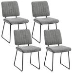 Stuhl LIAM 4er-Set grau B/H/T: ca. 45x83x61 cm