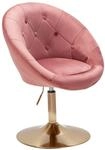 Wohnling Sessel rosa gold Samt Eisen B/H/T: ca. 67x80x62 cm