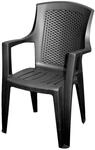 ProGarden Stapelsessel Eden anthrazit Kunststoff B/H/L: ca. 55x91x46 cm