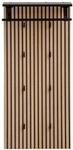 Wandpaneel Hank schwarz matt B/H/T: ca. 50x110,6x20,9 cm