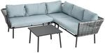Outsunny Sitzgruppe blau Aluminium B/H/L: ca. 71x120x65 cm