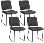 Stuhl LIAM 4er-Set anthrazit B/H/T: ca. 45x83x61 cm
