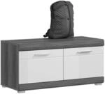 Sitzbank SCOUT Rauchsilber Nachbildung wei&szlig; Hochglanz B/H/T: ca. 90x44x40 cm