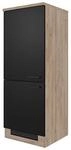 K&uuml;hlumbauschrank Capri schwarz matt B/H/T: ca. 60x161x60 cm