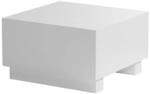 Wohnling Couchtisch wei&szlig; Marmor B/H/T: ca. 60x35x60 cm