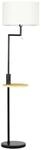 HOMCOM Stehlampe cremewei&szlig; Stahl Bambus Polyester B/H/T: ca. 40x168x40 cm