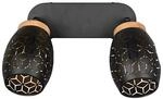 Reality Spots Bidar schwarz gold Metall B/H/L: ca. 28x27x12 cm E14 2 Brennstellen