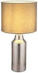 GLOBO Tischleuchte ELDEN 21736S grau silber Keramik H/D: ca. 61x30,5 cm E27 1