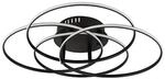 GLOBO Deckenleuchte mattschwarz Opal Metall Aluminium H/D: ca. 11,4x51,5 cm 1