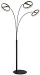 GLOBO Stehlampe DELLA 67179S1 schwarz grau Kunststoff Metall B/H/L: ca.