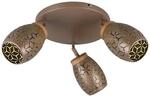 Reality Spotrondell 3-flg. Bidar kaffee gold Metall D: ca. 27 cm E14 3...