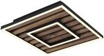 GLOBO LED-Deckenleuchte WOODY 67345D Opal mattschwarz Metall MDF Kunststoff B/H/L:
