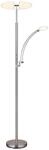 GLOBO Stehlampe nickel matt Chrom Kunststoff Metall B/H/T: ca. 80x183x40,5 cm 1