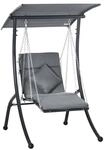 Outsunny Hollywoodschaukel dunkelgrau Stoff B/H/L: ca. 145x169x108 cm