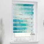 LICHTBLICK Doppelrollo Duo Aquarell blau B/L: ca. 70x150 cm