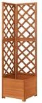Eckspalier mit Pflanzkasten braun Holz B/H/L: ca. 40x150x40 cm