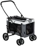 PawHut Hunde-Zubeh&ouml;r grau Edelstahl B/H/L: ca. 58x81x97,5 cm