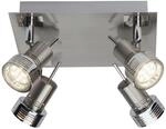 Brilliant Deckenleuchte Kassandra G34735/77 nickel Chrom Metall B/H/L: ca. 22x10,5x22