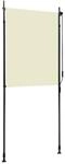 vidaXL Senkrechtmarkise creme 100% Polyester Aluminium Stahl B/H: ca. 100x270 cm