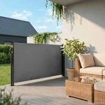 vidaXL Seitenmarkise anthrazit 100% Polyester B/H/T/L: ca. 120x120x600x600 cm