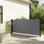 vidaXL Seitenmarkise anthrazit 100% Polyester Stahl B/H/T/L: ca. 120x120x500x500 cm