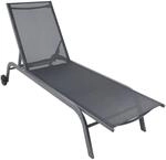 VCM Sonnenliege Sonlas schwarz Stahl B/H/L: ca. 58x32x192 cm