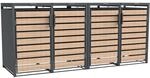 Westmann M&uuml;lltonnenbox Lacina braun B/H/L: ca. 264x116x80 cm