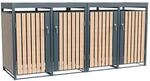 Westmann M&uuml;lltonnenbox Planta braun B/H/L: ca. 264x124x84 cm
