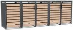 Westmann M&uuml;lltonnenbox Lacina braun B/H/L: ca. 332x116x80 cm
